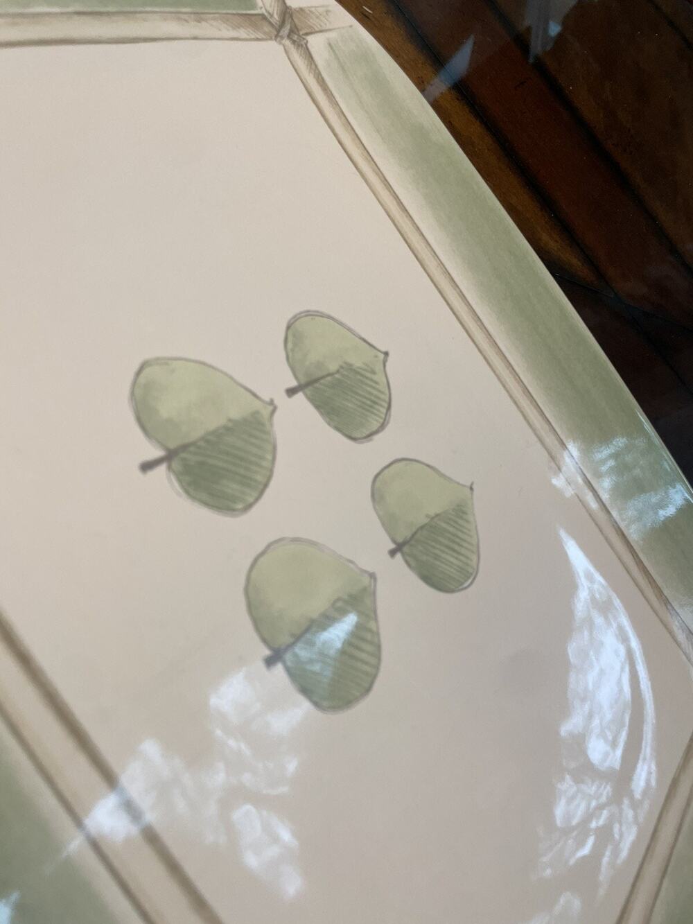WONDERFUL PFALTZGRAFF ARBORWOOD ASPEN PLATTER Green Leaf Rectangle Plate